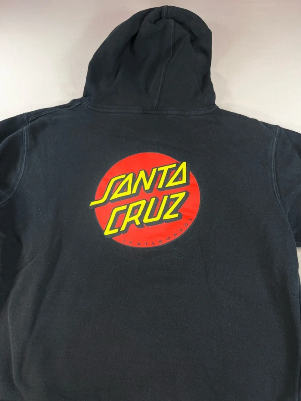 Santa Cruz Skateboards Classic Dot Hoodie Sweatshirt Black Kids L Pullover